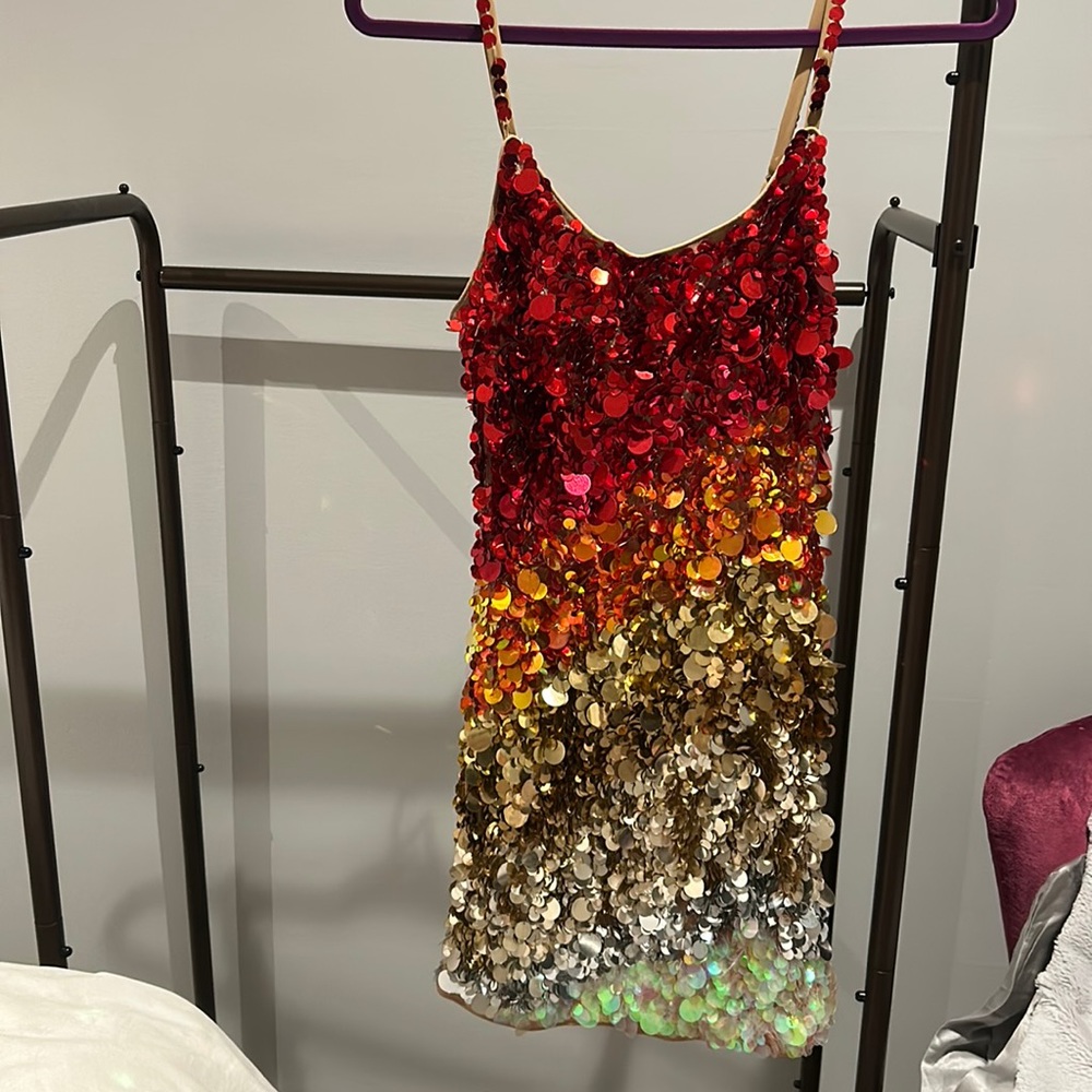 Shiny sequin mini dress